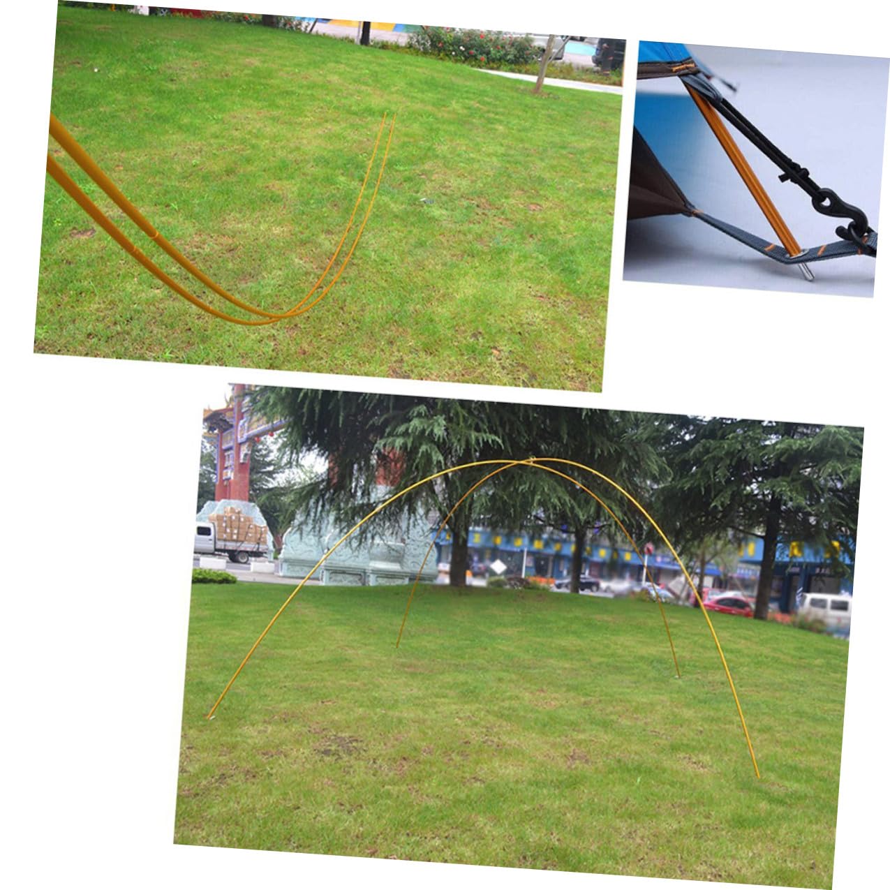 GALPADA 2 STÜCK Ersatz Zeltstangen Aluminium Segmente Camping Zubehör für Doppelzelt Leicht Robust Kompakt als Reparaturkit für Outdoor Aktivitäten