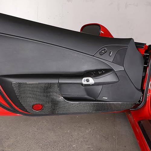 Miniatura 5 de Kit antipatadas para panel de puerta interior de automóvil, compatible con Chevy Corvette C6 2005-2013, fibra de carbono para puerta de automóvil