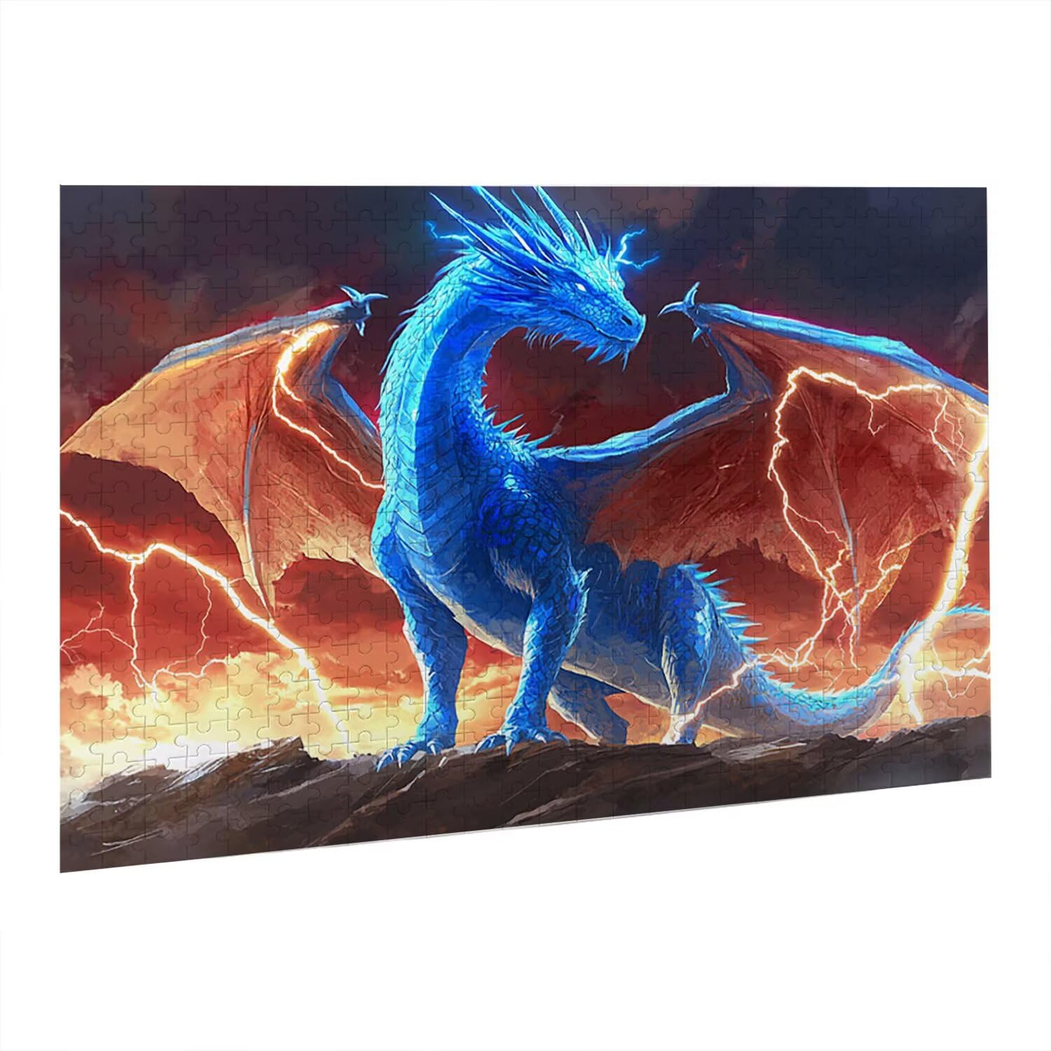 Jigsaw Puzzle, 1000 Pezzi Puzzle Classici, Animali Puzzle Rilassamento Intelligence, Mpossibile Difficile Puzzle Impegnativo per Adulti Puzzle Gioco Familiare, Regalo per Amore Amico Dragone fr0-945