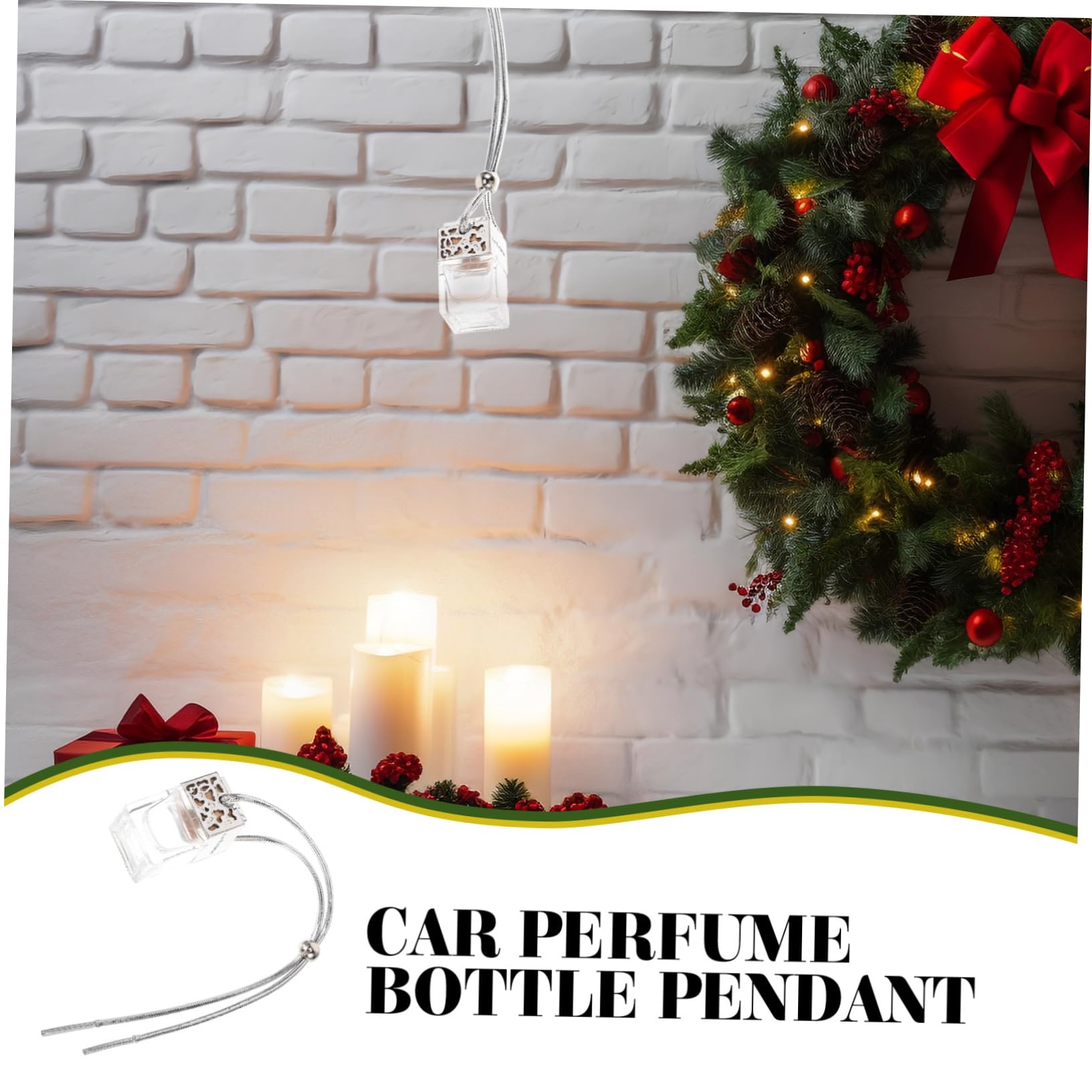 Bottiglia Profumo Auto Sospesa in Vetro 8ml 20 Pezzi Argento | Dispenser Portatile per Fragranze, Contenitore Aromi Multifunzione, Uso Quotidiano