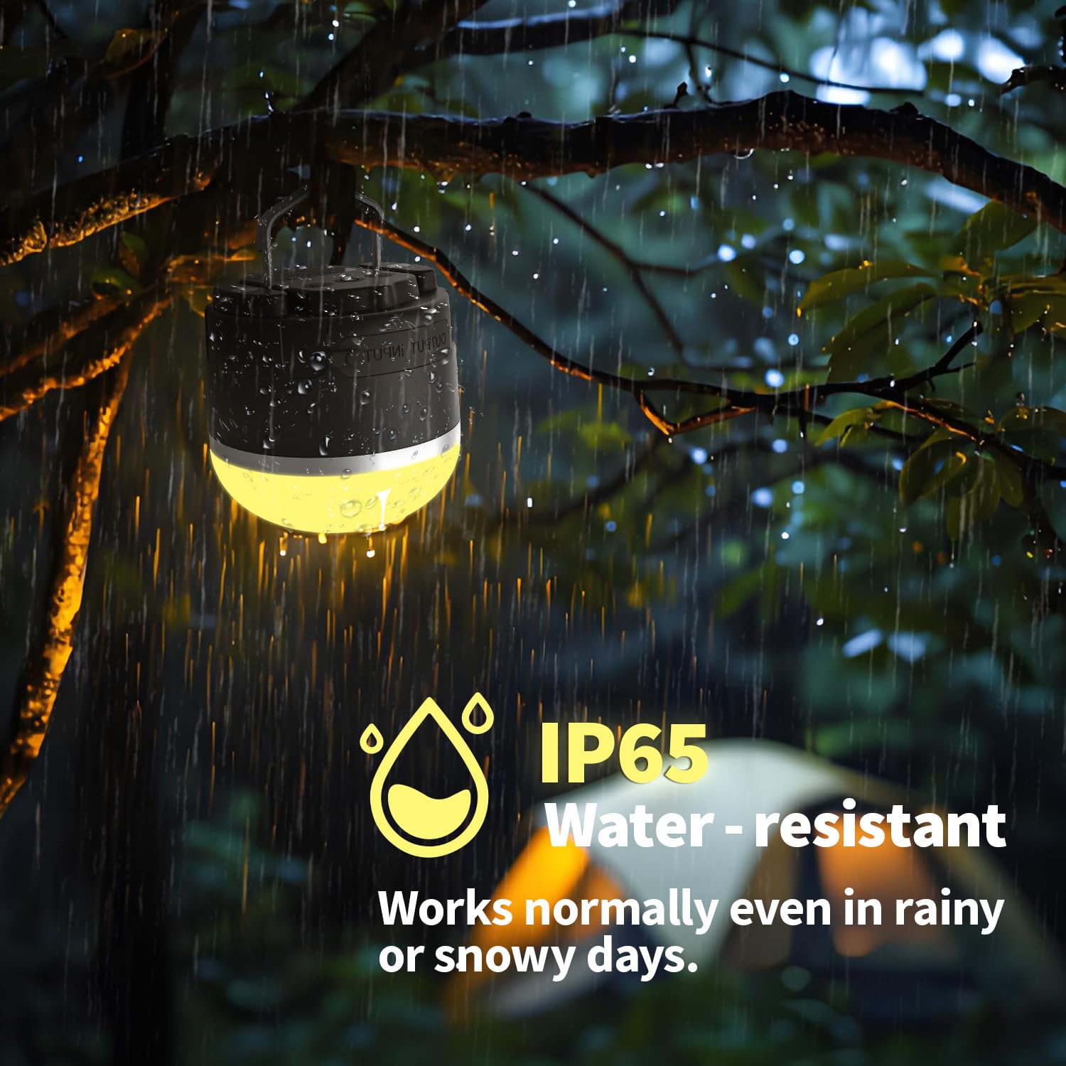 Lanterina LED Ricaricabile 1000LM per Campeggio, Luce RGB Impermeabile IP65, Base Magnetica, Batteria 4000mAh per Emergenza, Appendibile per Escursionismo, Tenda, Casa ed Esterno