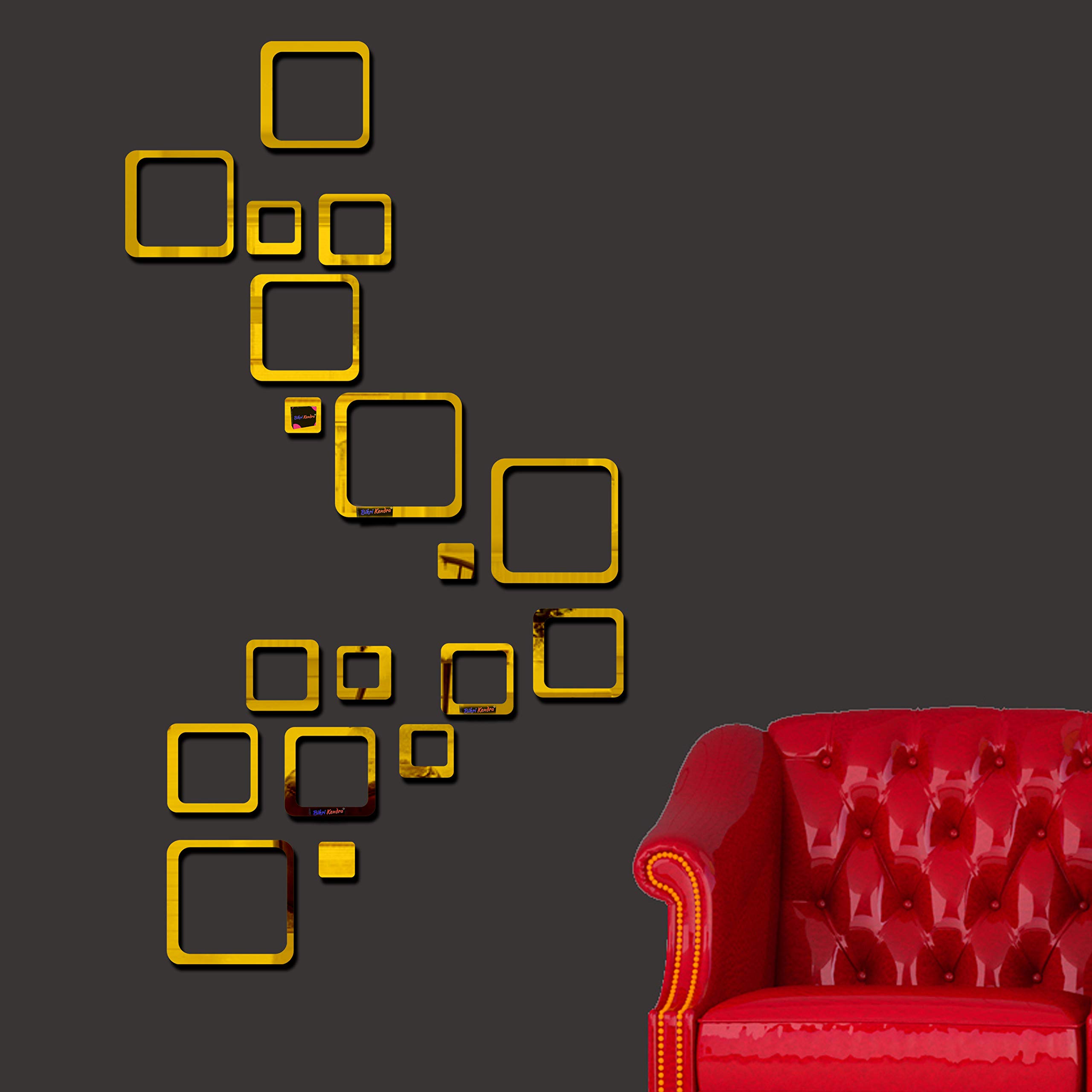 Golden Mirror Stickers - Decorate Your Walls -7