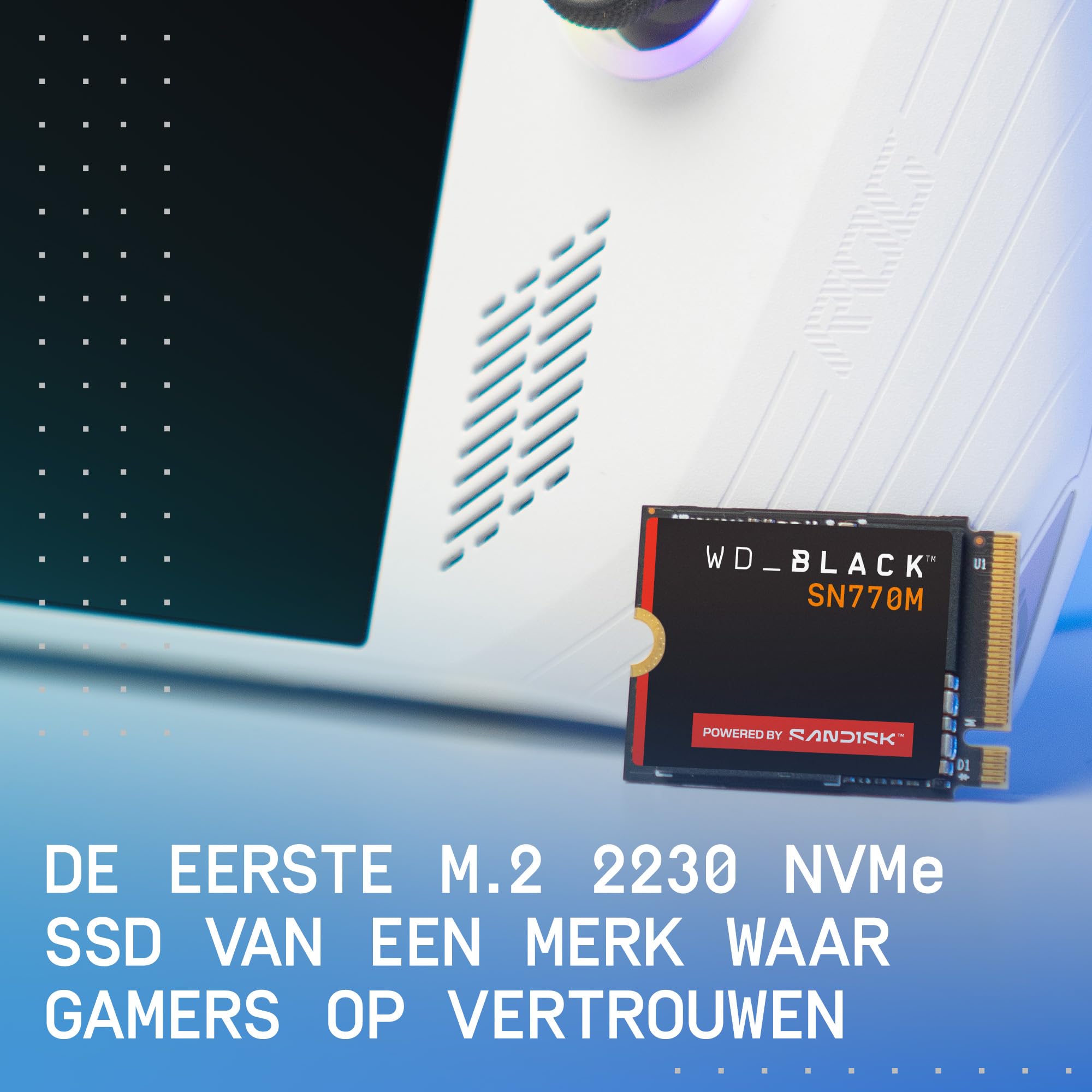 内蔵型SSD WD_BLACK SN770M NVMe SSD 500GB M.2 2230 WD_BLACK SN770M NVMe SSD 500 GB M.2 2230 (voor handheld gaming