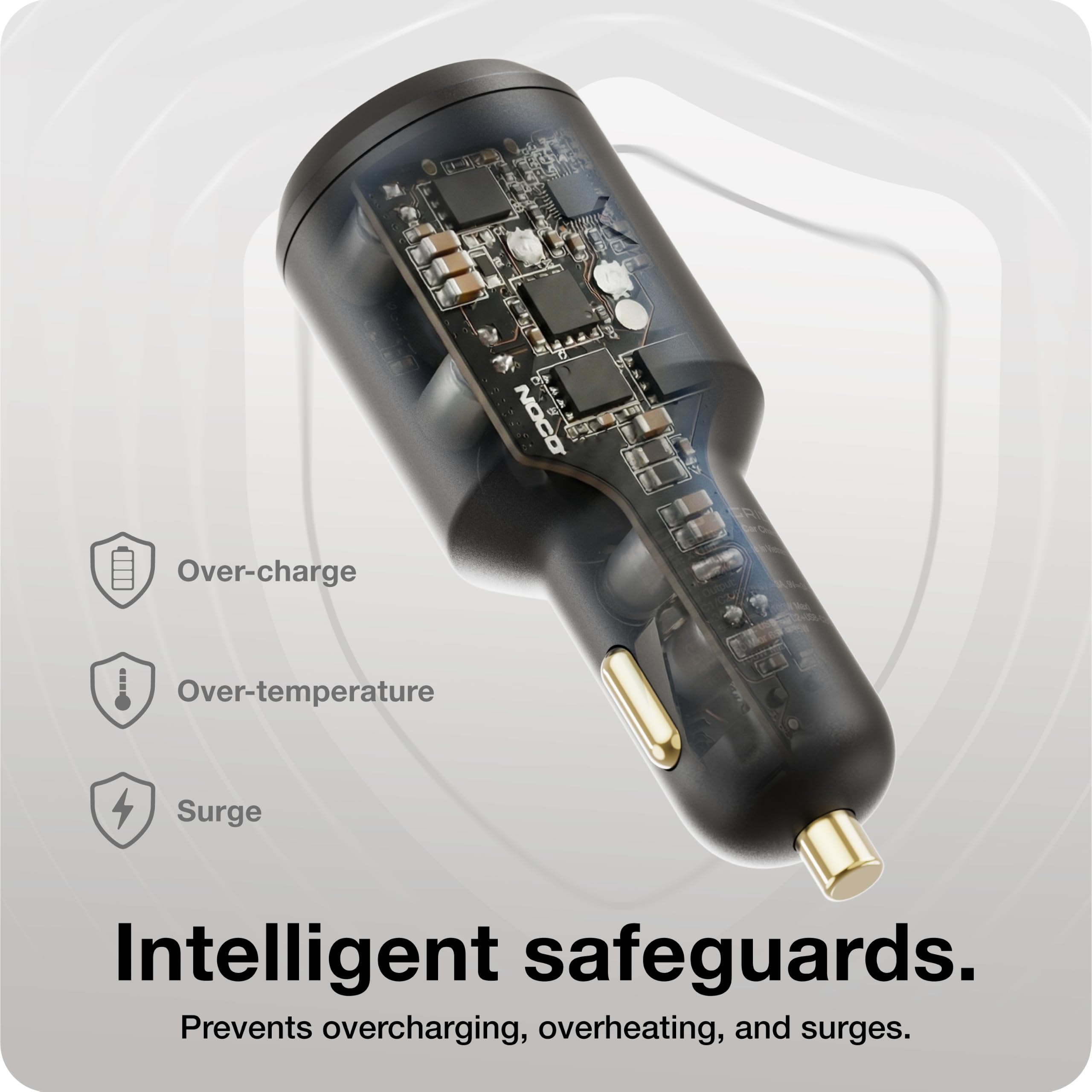 NOCO XGrid XV100 100W 2 Puertos USB-C Carga Rápida Cargador de Coche | Carga rápida para MacBook Pro / Air, iPhone 17 / 16 / 15, iPad Pro, Samsung Galaxy S25, AirPods, Steam Deck y más