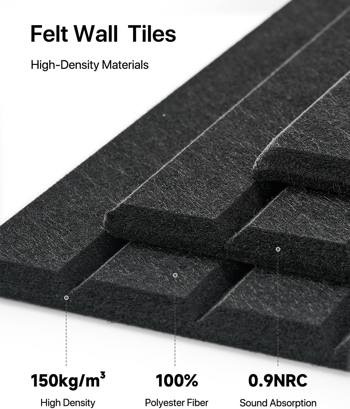 Soundsbay Large Cork Board Alternative, 47"x35" Felt Bulletin Board Tiles, 12-Pack Office Wall Organizer, 60 Adhesive Tabs, Vision Board Message Board for Office Decor, Room Decor