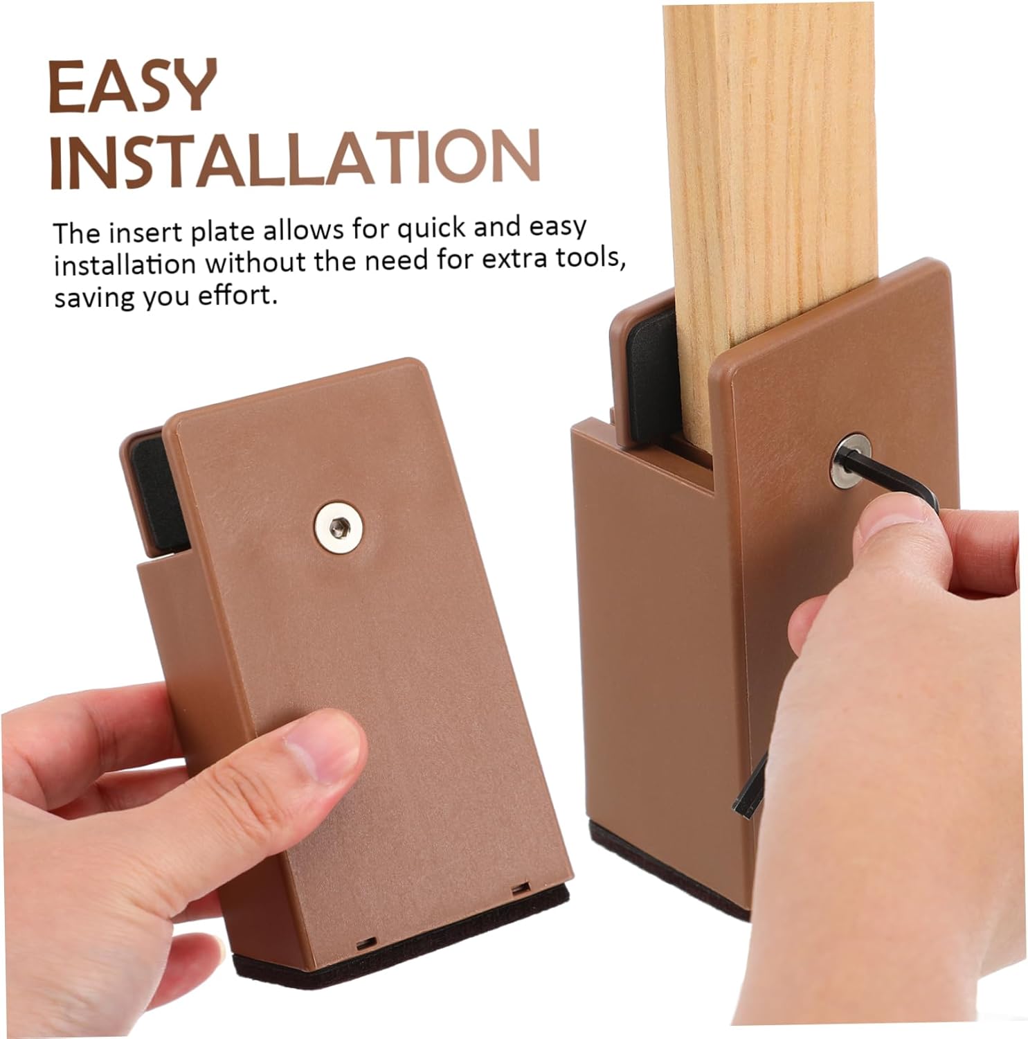 Mikinona 4pcs Adjustable Furniture Risers Bed Lifts for Increased Height Sturdy and Elegant Design for Sofa Desk Table and Chair Enhances Comfort and Stability