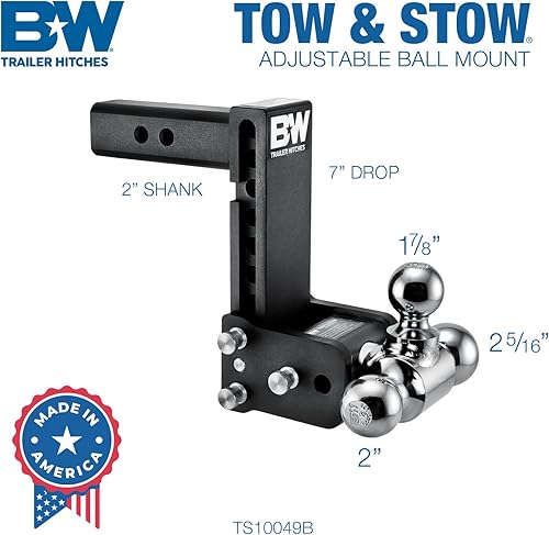 Miniatura 2 de Bola de remolque B & W TS10049B Tow and Stow Magnum Receiver