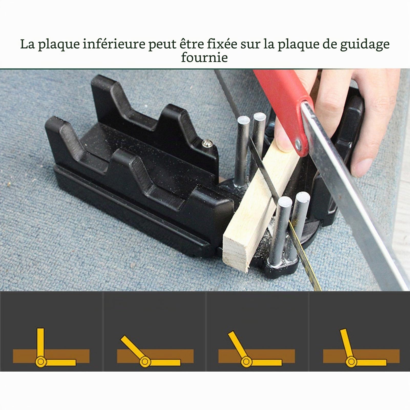 Artillery Boîtes à Onglets, Règle à Onglet ABS 2 en 1 et Boîte de Coupe Haute Précision pour Scie à 85-180° pour Le Travail du Bois