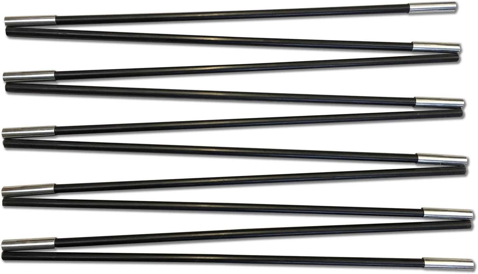 TentSpares - Freedom Trail Shadow 250 Tent, Black Coded Fibreglass Main Poles, Durable Tent Poles Replacement for Camping