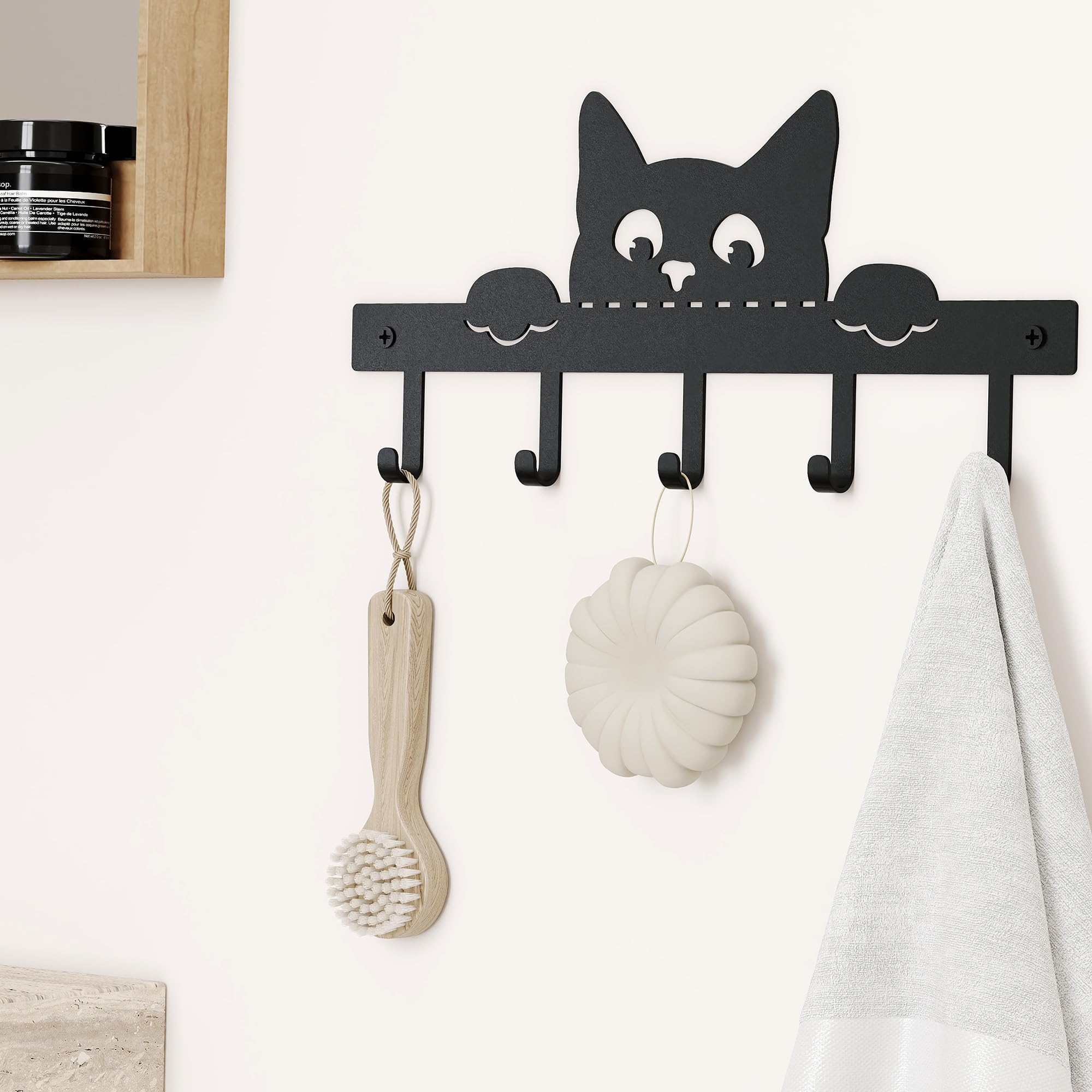 Porte Cléf Mural à 5 Crochets, Porte Clé Mural Faciles à Installer, Petit Accroc