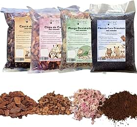 Kit Enriquecimento Ambiental Para Roedores (3 Litros de cada)