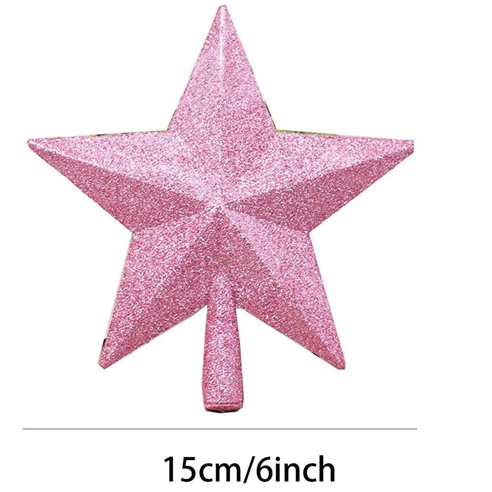 2 Pack Glittered Mini Star Christmas Tree Topper Star Treetop for Small Christmas Tree Ornaments