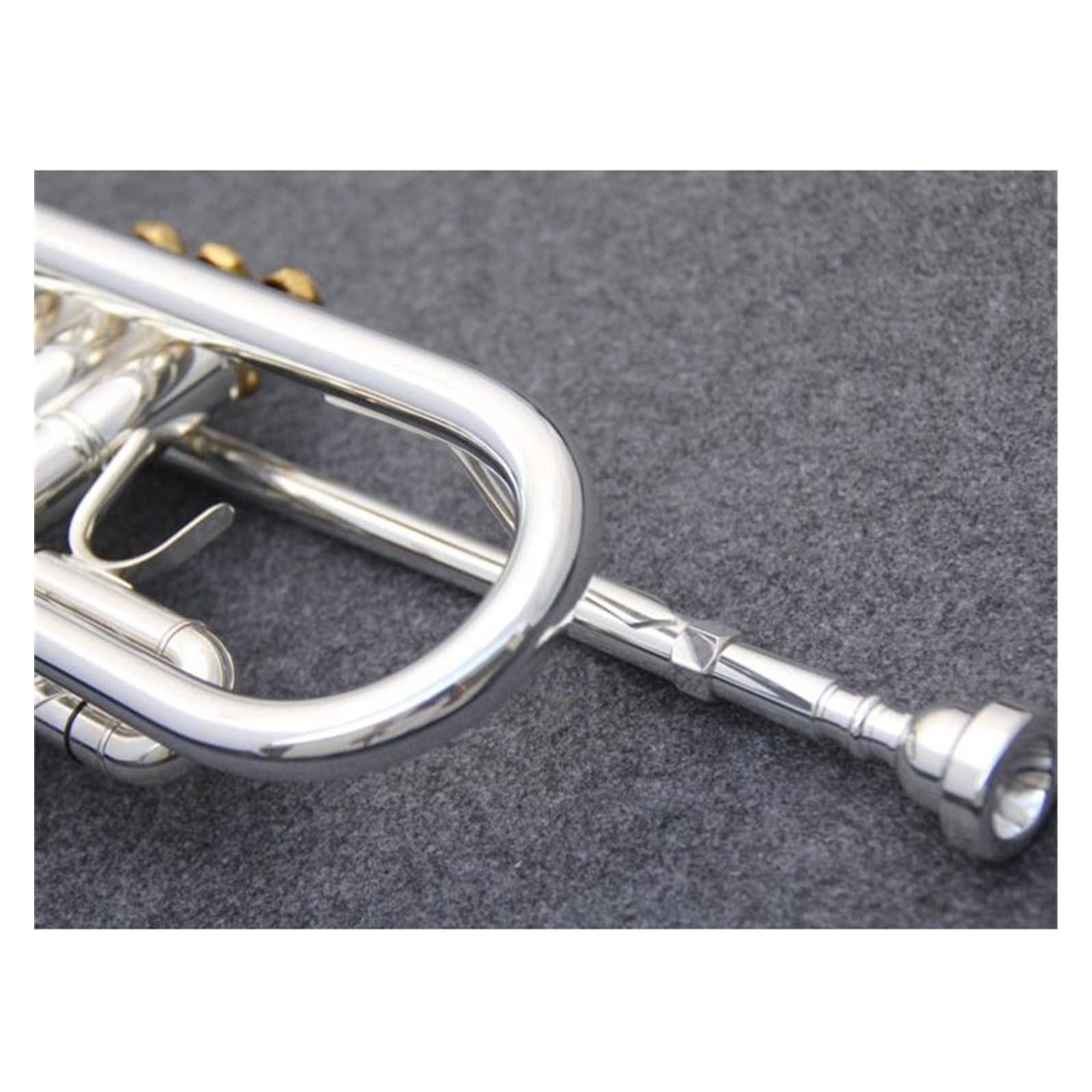 Tromba In Do Professionale - Placcatura In Argento, Con Custodia Rigida E Bocchino - Per Bande Musicali E Principianti - Foto 7