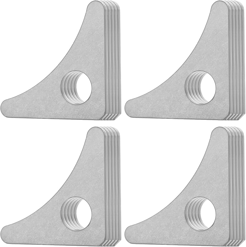Abas triangulares para solda Alvktora em aço carbono com furo de 1,27 cm – 20 unidades