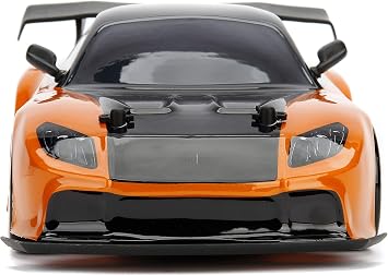 Jada Toys Fast & Furious Hans Mazda RX-7 Drift RC Car, 1: 10 Scale 2.4Ghz Remote Control Orange & Black, Ready to Run, USB Charging (Standard) (99700)