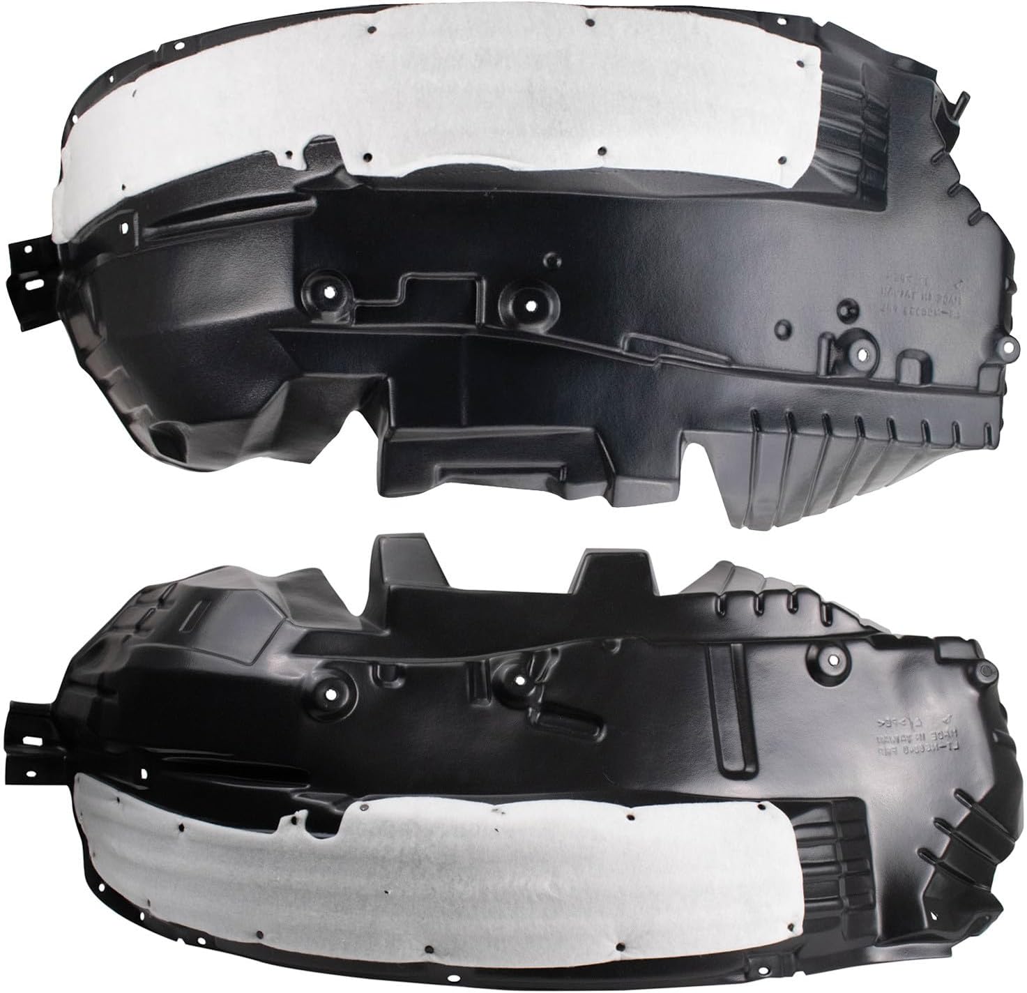 TRQ Front Inner Fender Liner Set Driver & Passenger Side NI1248170 NI1249170 Compatible with 2016-2018 Nissan TITAN XD