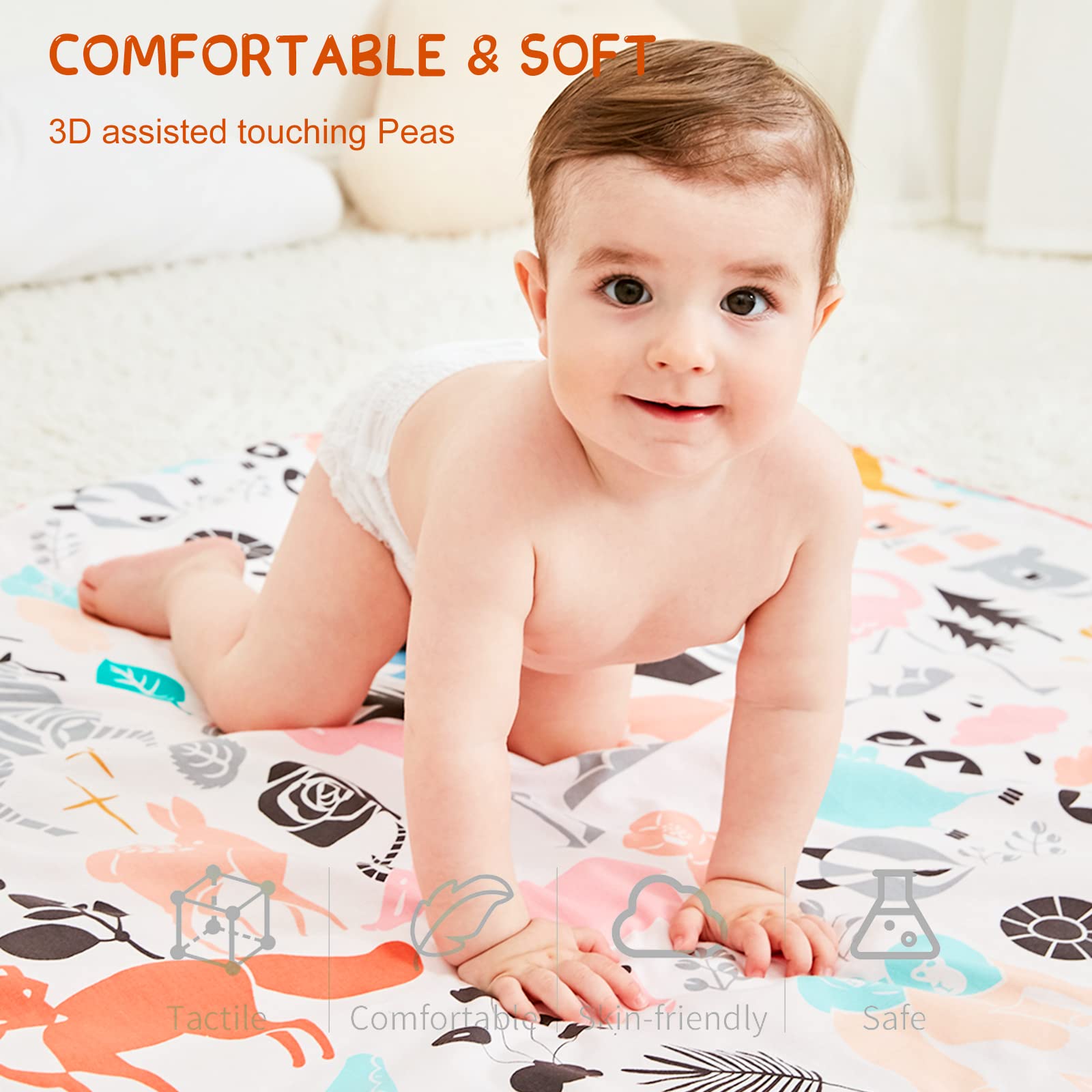 Coperta del Bambino Neonato, Copertina da Neonato Coperta per Bambino 100% Cotone, Super morbido e soffice Coperta a Bolle 158x110 cm, Coperta per Regalo del Bambino