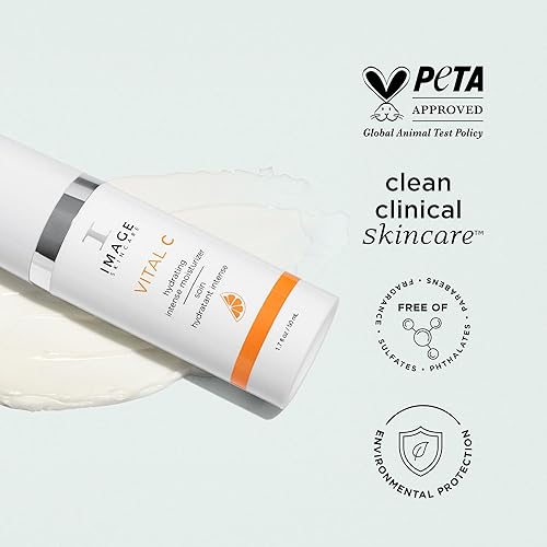 Miniatura 7 de IMAGE Skincare, VITAL C Hidratante Intenso Hidratante, Loción Facial Ligera con Ácido Hialurónico y Manteca de Karité, para Piel Seca, 1.7 fl oz.