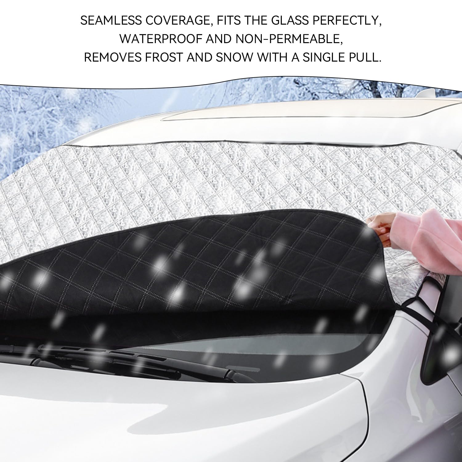 Maglia da Neve Parabrezza Protezione Magnetica Antigelo Parasole Accessori