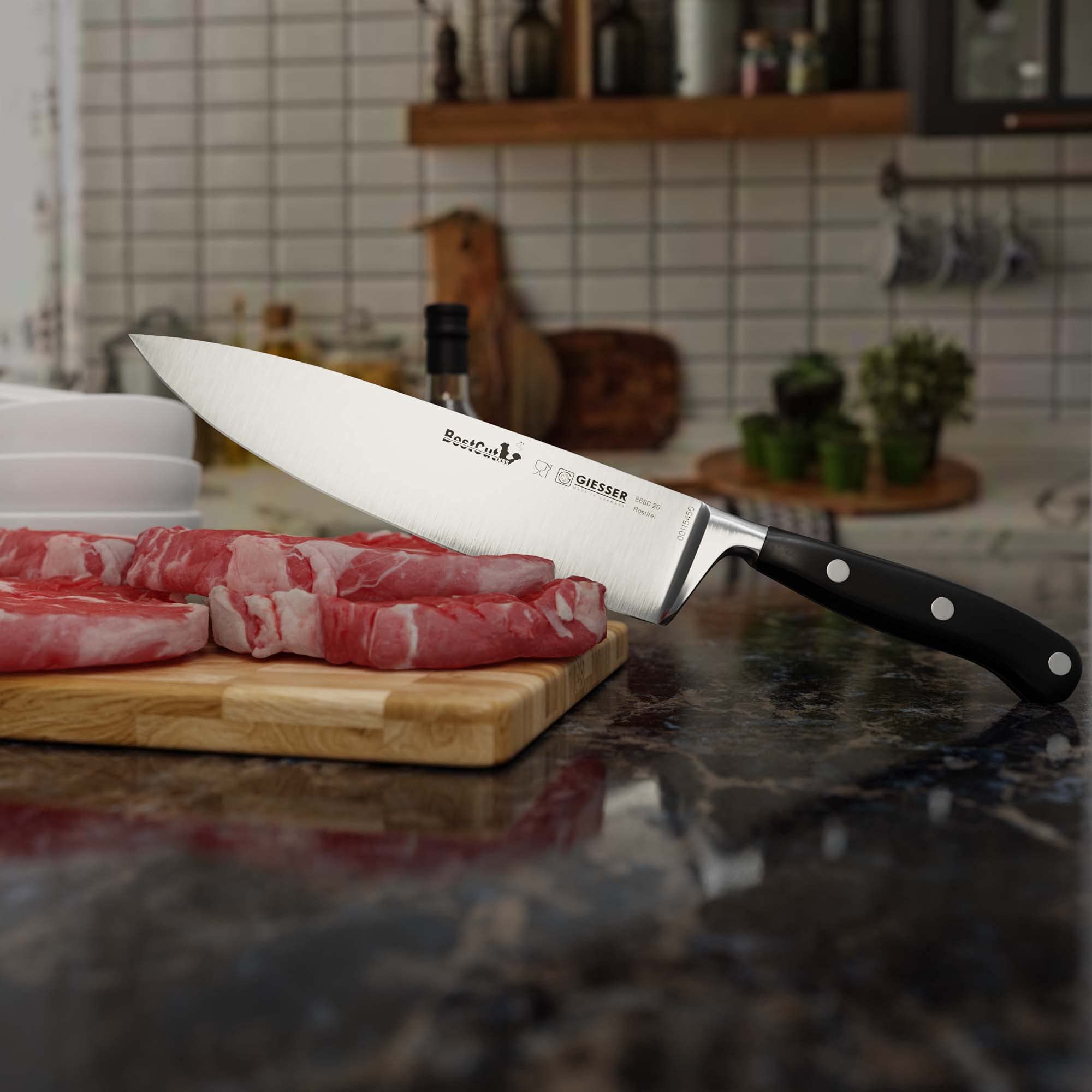 Giesser Kitchen Knives Are the German Blades New Zealand Butchers Love 1 Giesser since 1776 - Made in Germany - Sharp Chef's Knife Forged 20cm  BestCut, Heat Resistant, Black, German Kitchen Knife, Dishwasher Safe,  Stainless ...