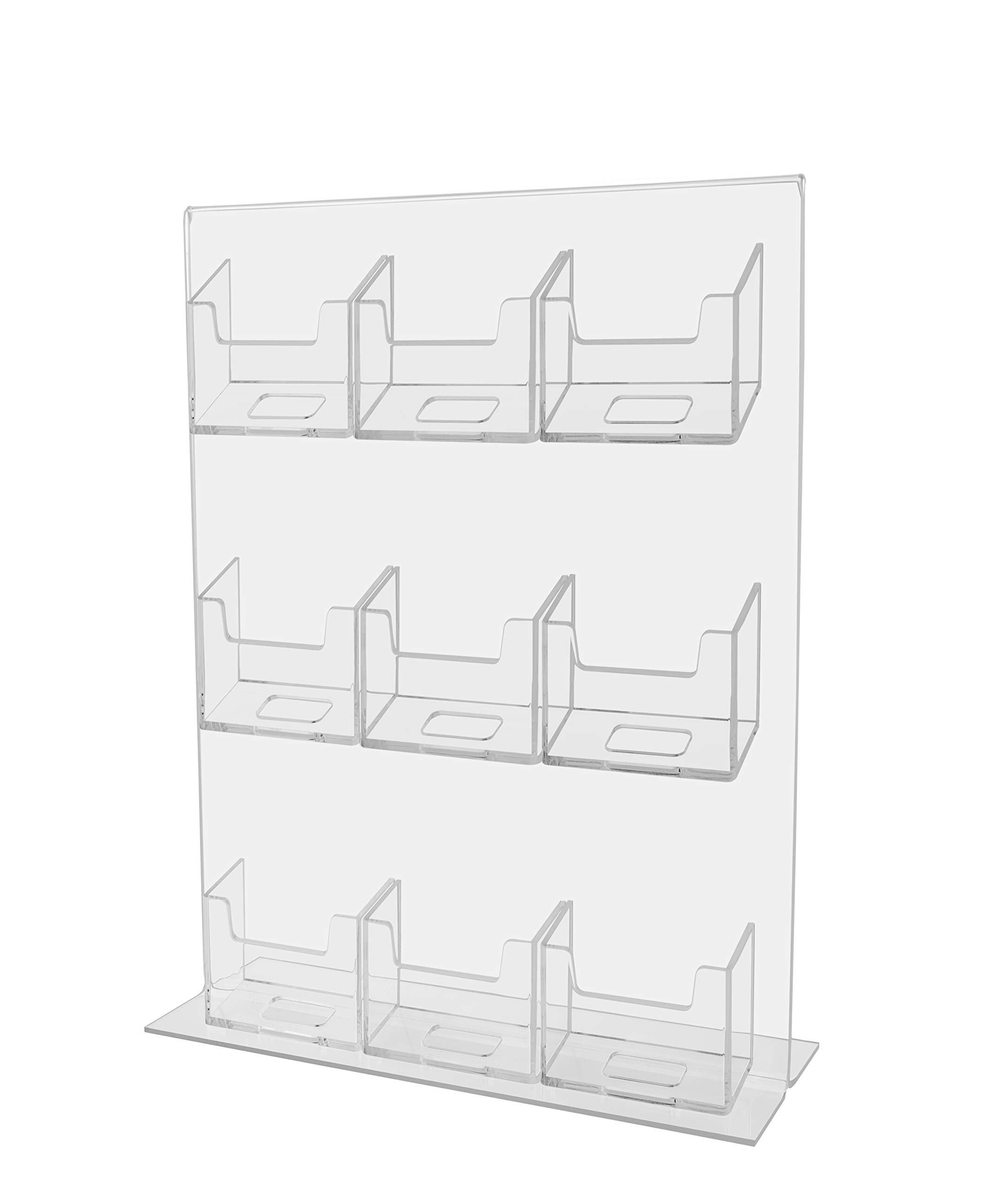 Amazon.com : Marketing Holders Multi 9 Pocket Vertical Business Card Holder  Display Stand with Sign Holder for Office Retail Desk Counter : Office  Products