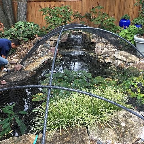 Miniatura 5 de Vocray Red para estanque y piscina, 10 x 10 pies, red de estanque Koi resistente para hojas, malla para estanque de jardín, red de piscina,