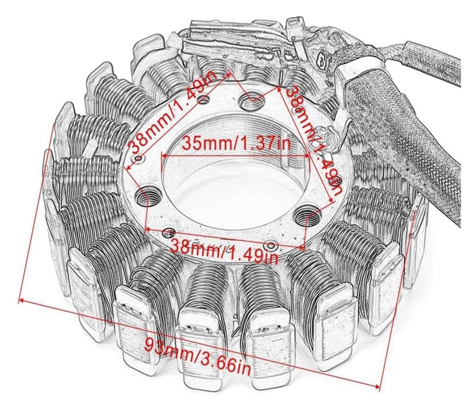 pour Kawasaki KLX400 pour KLX 400 KLX400R KLX400SR 2003-2004 21003-S007 Bobine De Stator D'allumage Moto Bobine Magnéto Stator
