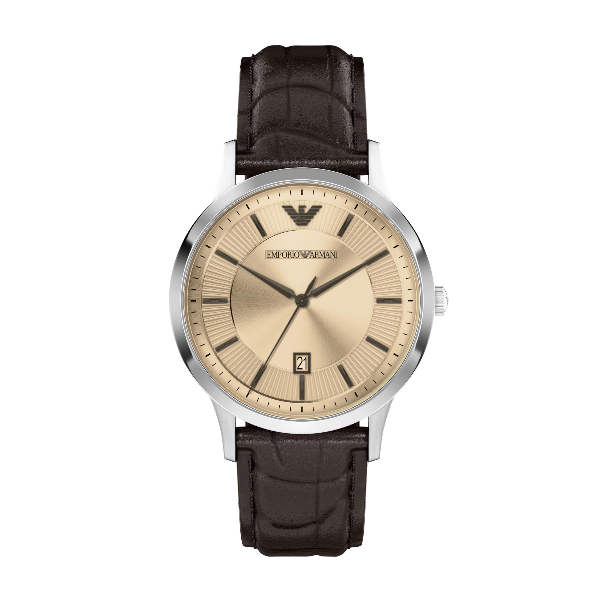 Emporio Armani Men's 43MM Silver-Tone Stainless Steel Watch, AR11783