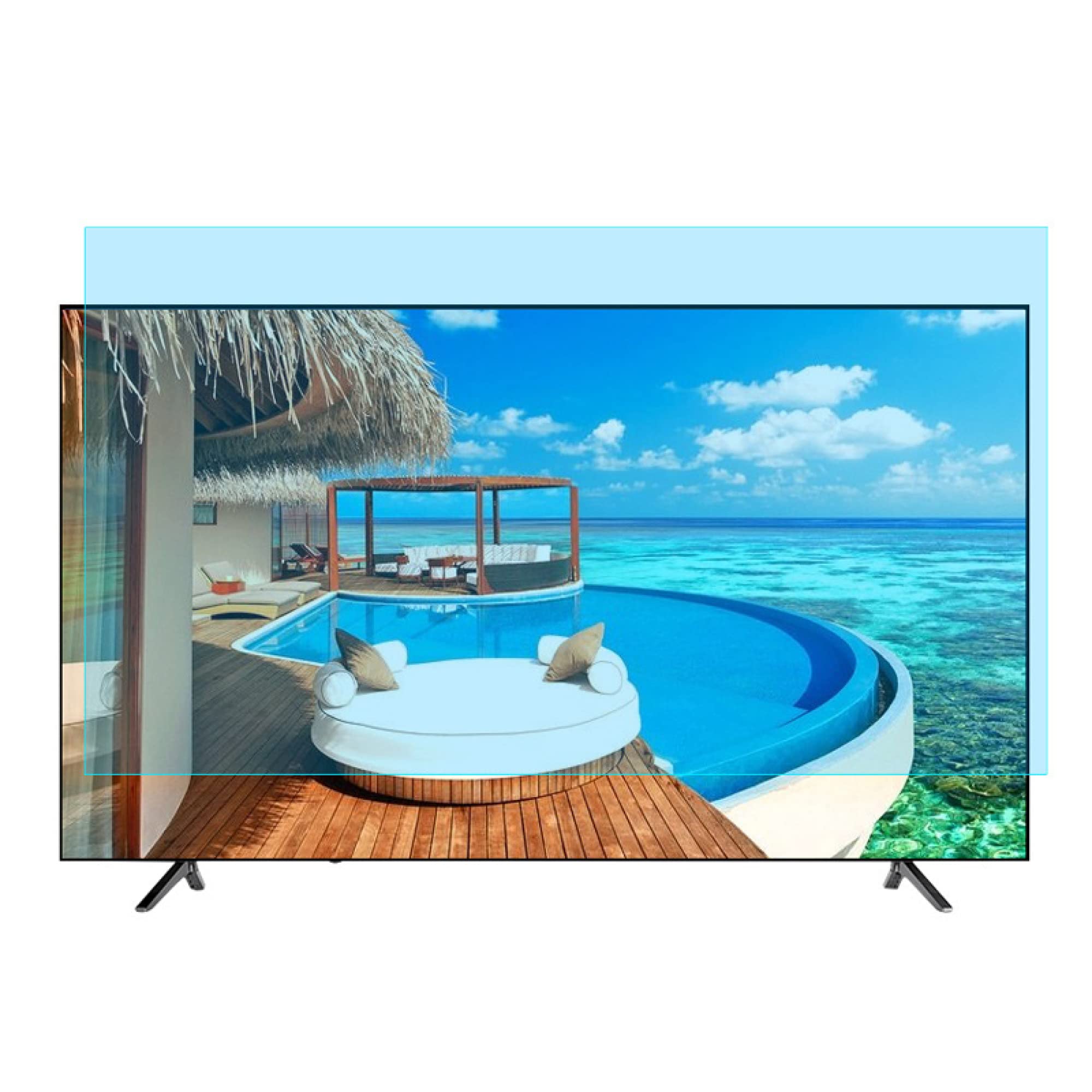 Pellicola protettiva opaca antiriflesso per schermo TV - Filtro monitor anti luce blu - Schermo contro le radiazioni Pannello proteggi i tuoi occhi Adatto per 32-75 pollici per LCD, LED ecc/Clear /