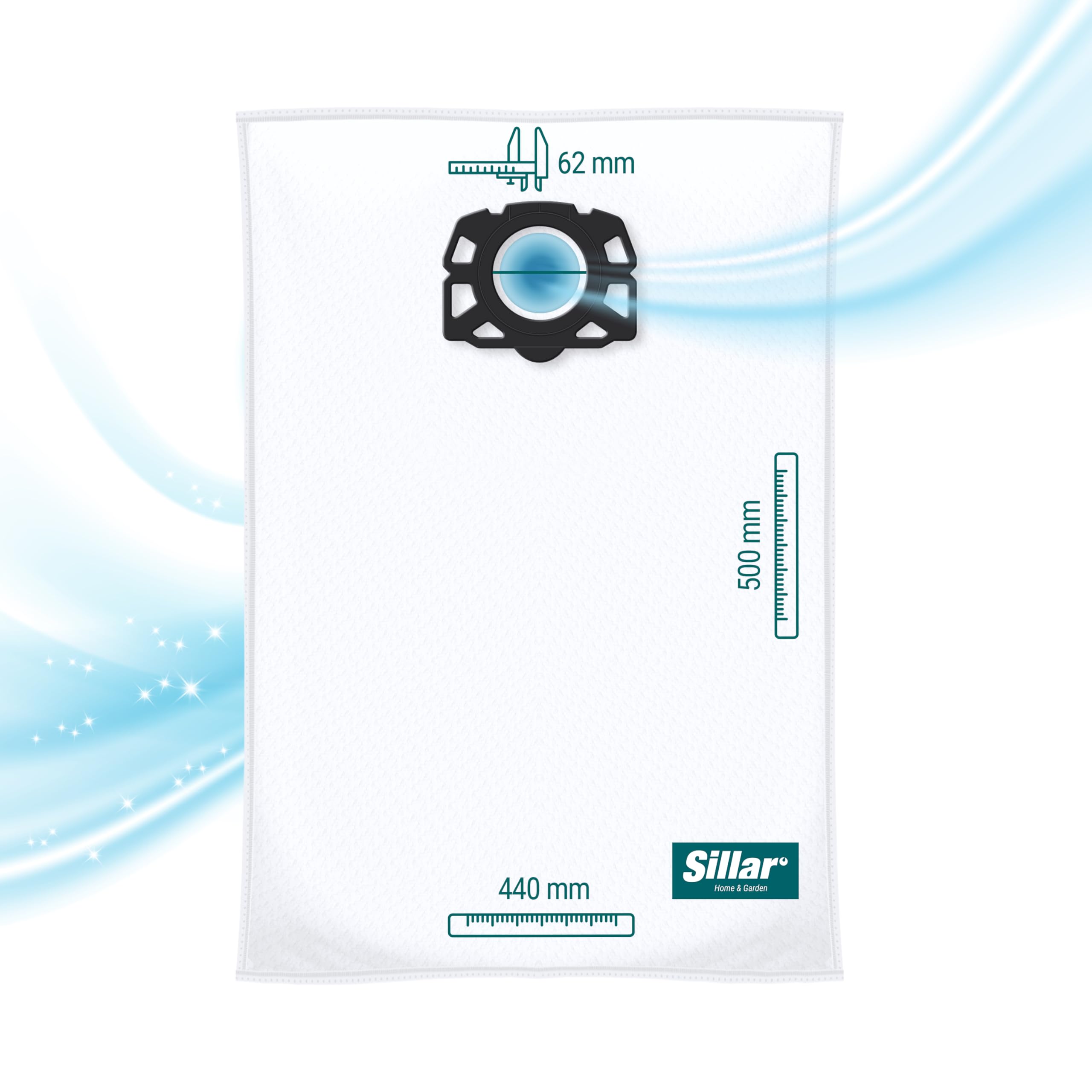 Sillar 10 worków do odkurzacza Kärcher 2.863-006.0 WD4 WD5 WD6 WD5P WD6P MV4 MV5 MV6 | Worki filtrujące KFI 487 z włókniny do odkurzaczy na sucho i mokro