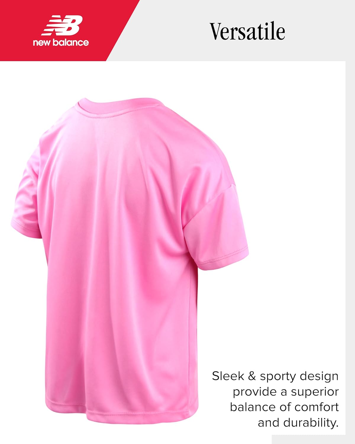 New Balance Active Girls Leggings Set - 2 Piece Short Sleeve Girls Shirts and Leggings Kids Yoga Athletic Workout Set (7-16) - Image 4