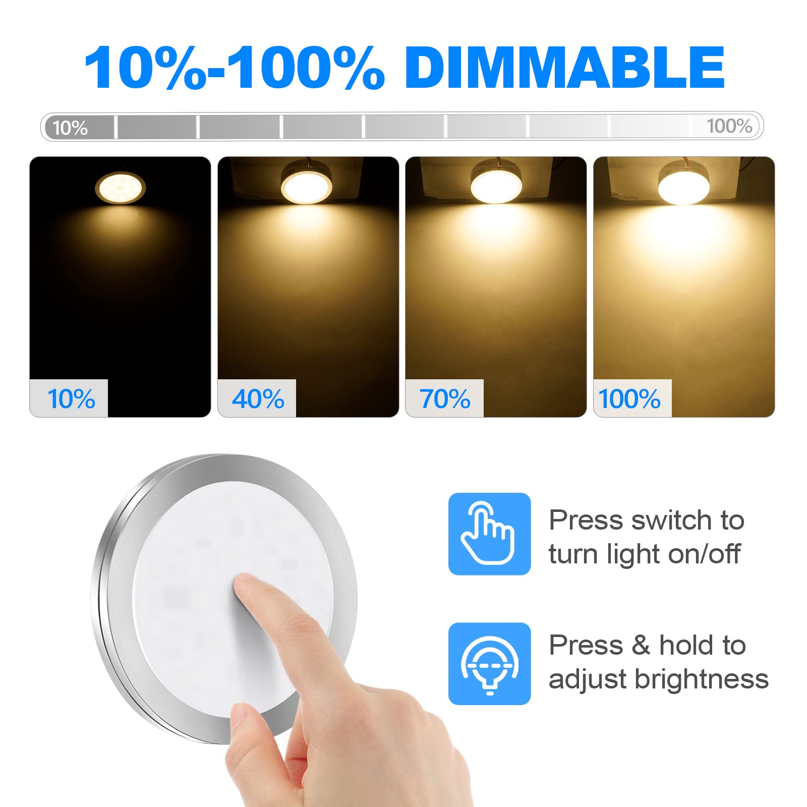 Plafoniera LED 12V Per Camper - 3 Colori Con Dimmer - Foto 9