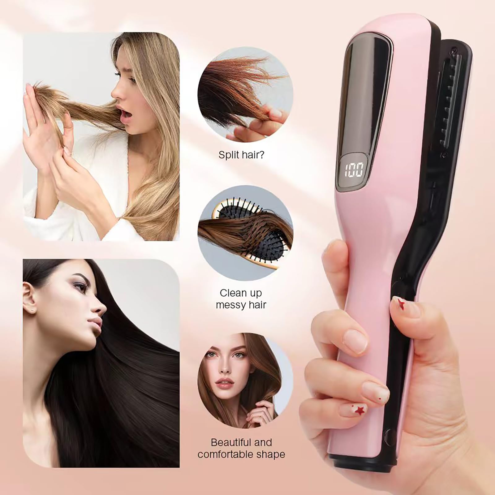 Condition photo showing New/Like New for professional split end trimmer, removes split ends and broken hair tips quickly and effectively, with led display, dead ends trimmer for damaged,dry, brittle hair