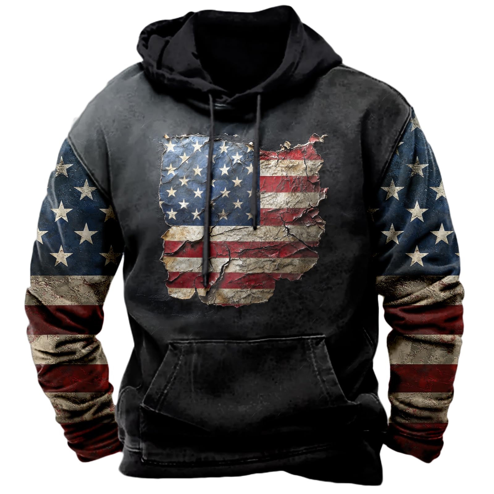 Hoodie for Men Western Cowboy Graphic Sweatshirts Country Cool Pullover Big and Tall Casual Hoodie With Pocket