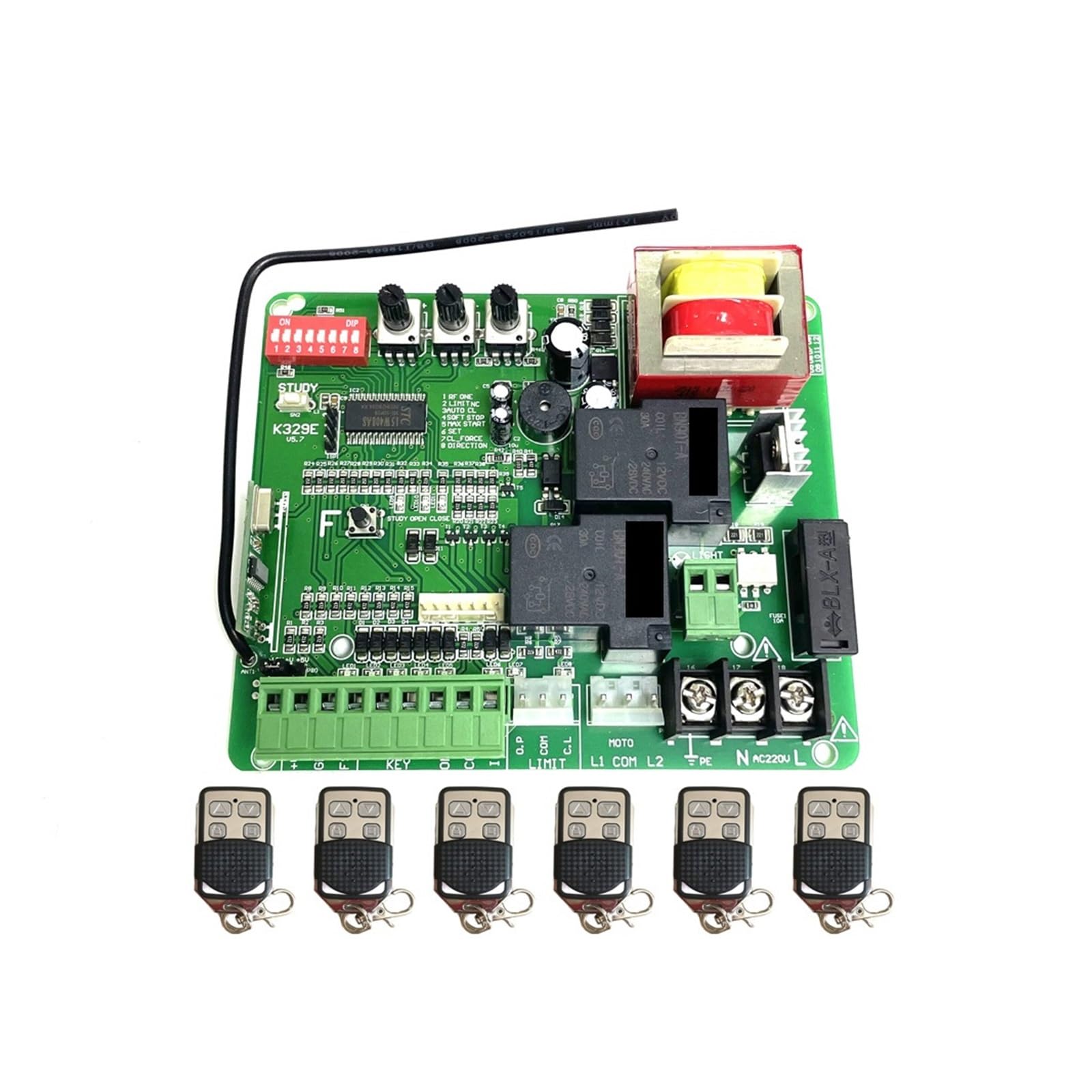 Miękki start tylko dla magnetycznego wyłącznika krańcowego NIE Płyta sterująca silnikiem bramy przesuwnej Kontroler karty elektronicznej Pcb Silna wrażliwość(Only board no remote)