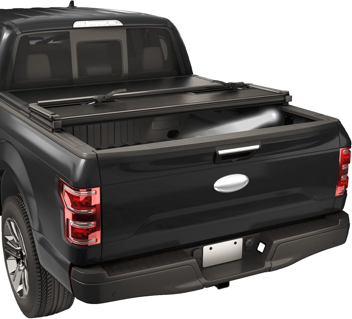 JDMSPEED Hard TriFold Truck Bed Tonneau Cover Compatible