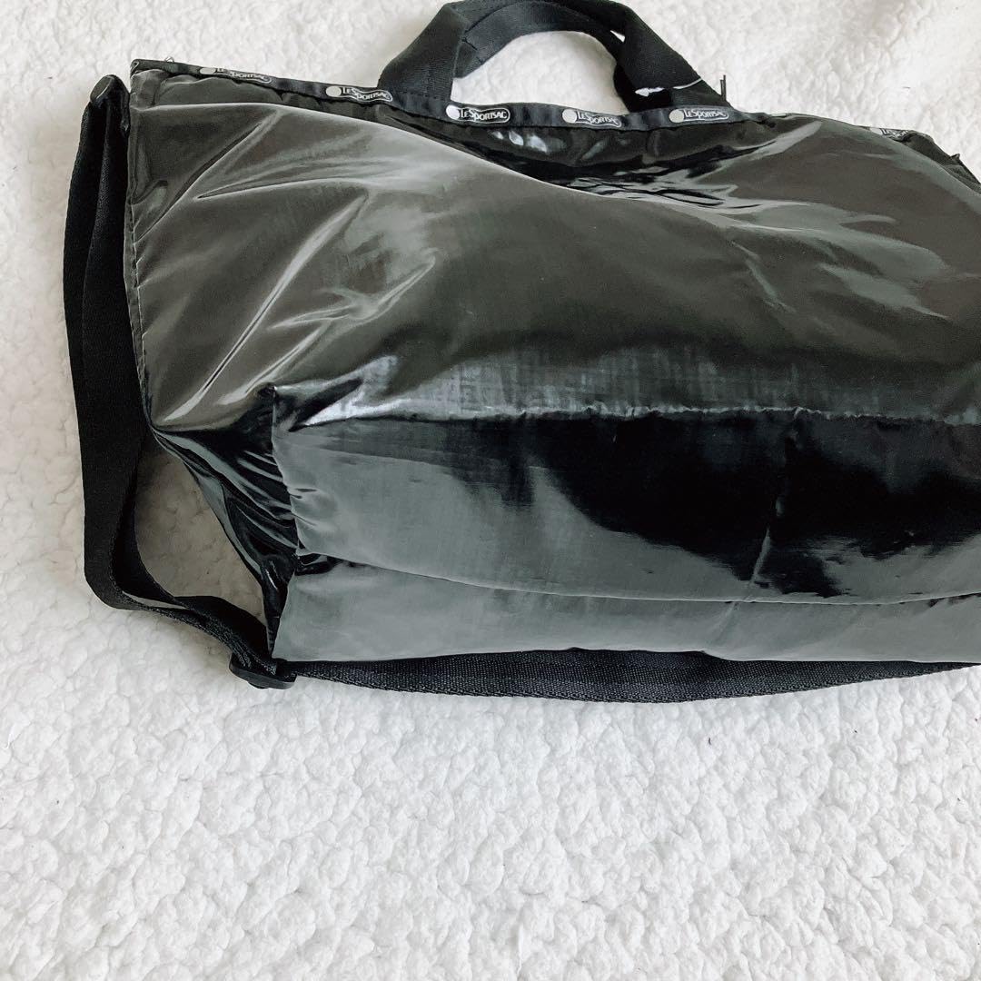 2444　レスポートサック　ボストンバッグ　エナメル　ラメ　2way　黒　未使用 2444 レスポートサック ボストンバッグ エナメル ラメ 2way 黒