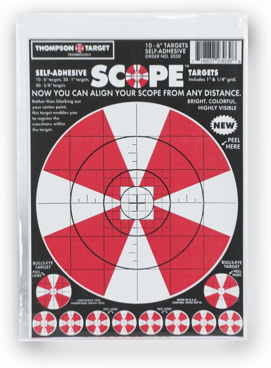 Ultra Bright Self Adhesive Peel & Stick Gun Range Shooting Targets 6.5x9 Inch (10 Pack)