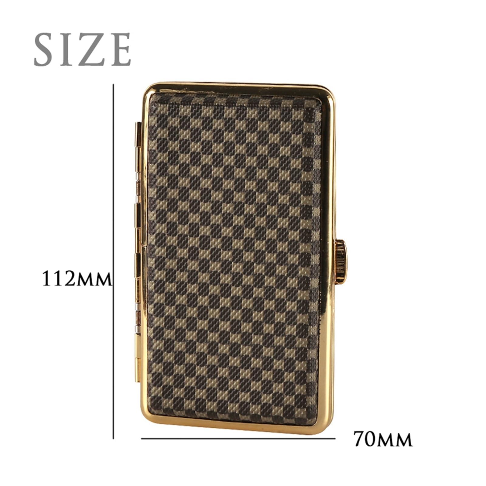 ELGADO Portasigarette Sottile Allungato retrò Materiale in Pelle Diviso Accessori for Sigarette Anti-Pressione Resistenti all'Usura