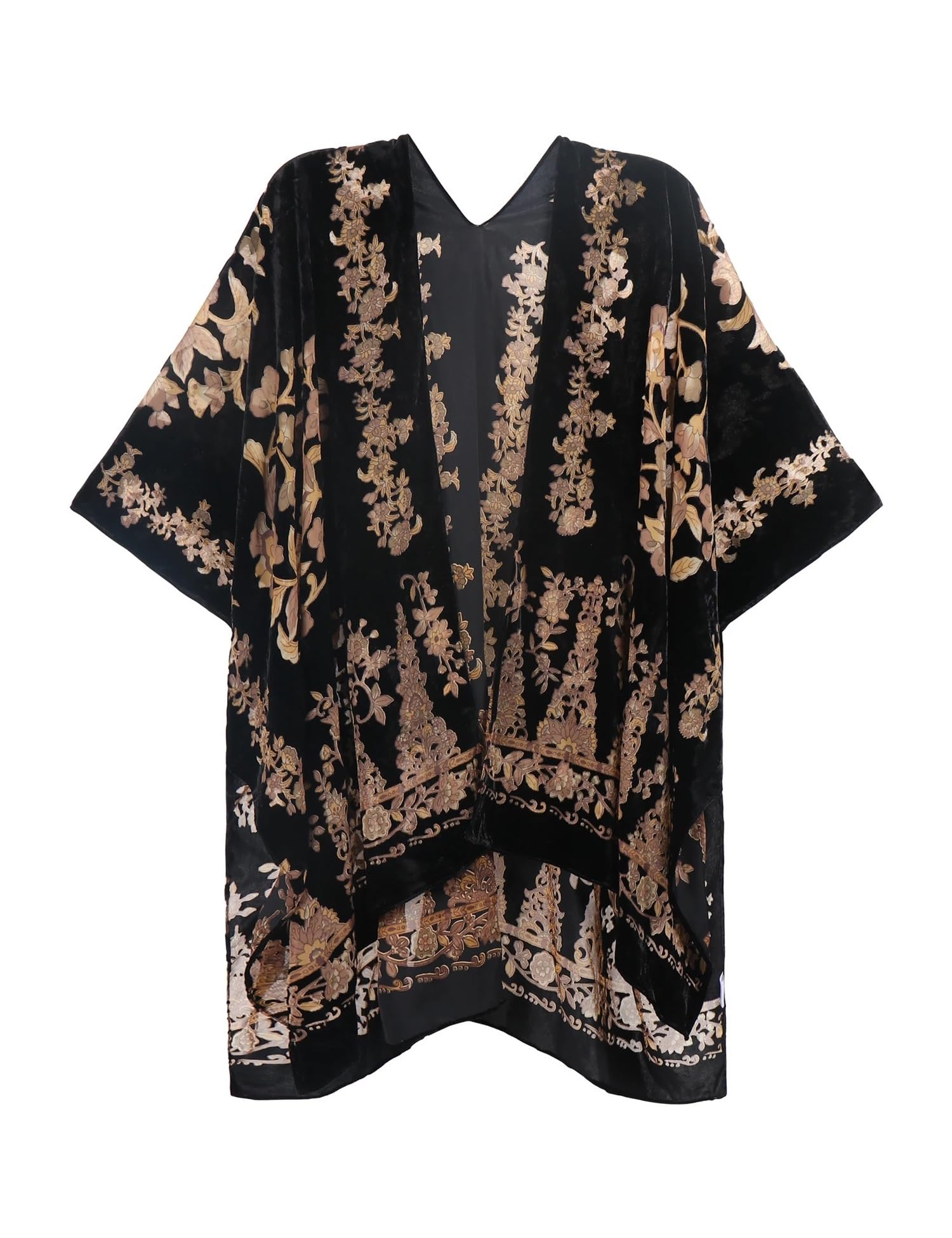 Kimono da donna in peluche bruciato, cardigan lungo con nappa, copertura da spiaggia, camicia casual scialle in chiffon