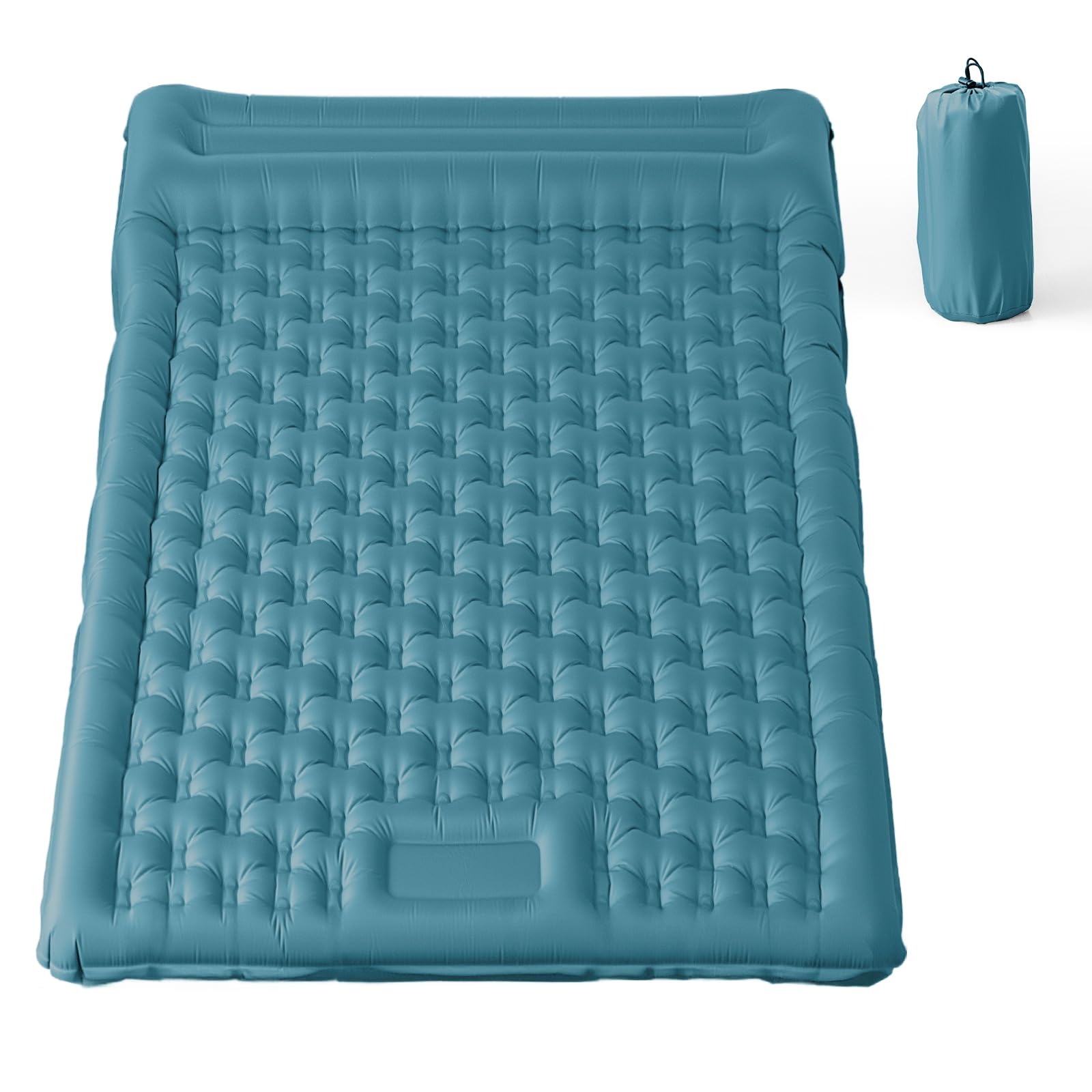 Isomatte Camping mit integrierter Fußpumpe 8cm Dicke Aufblasbare Campingmatte Outdoor, Wasserdicht & Reißfest 50D Nylon – Ultraleicht Luftmatratze für Zelt, Wandern & Gästebett