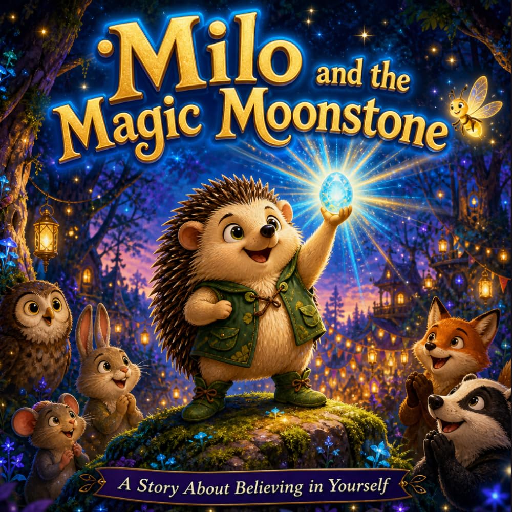 Animal Magic Story for Kids Ages 4-8: Milo and the Magic Moonstone Teaches Believing in Yourself: Heartwarming Storybook for Kids & Toddlers | Perfect ... | Fun & Educational Storybook for Toddlers