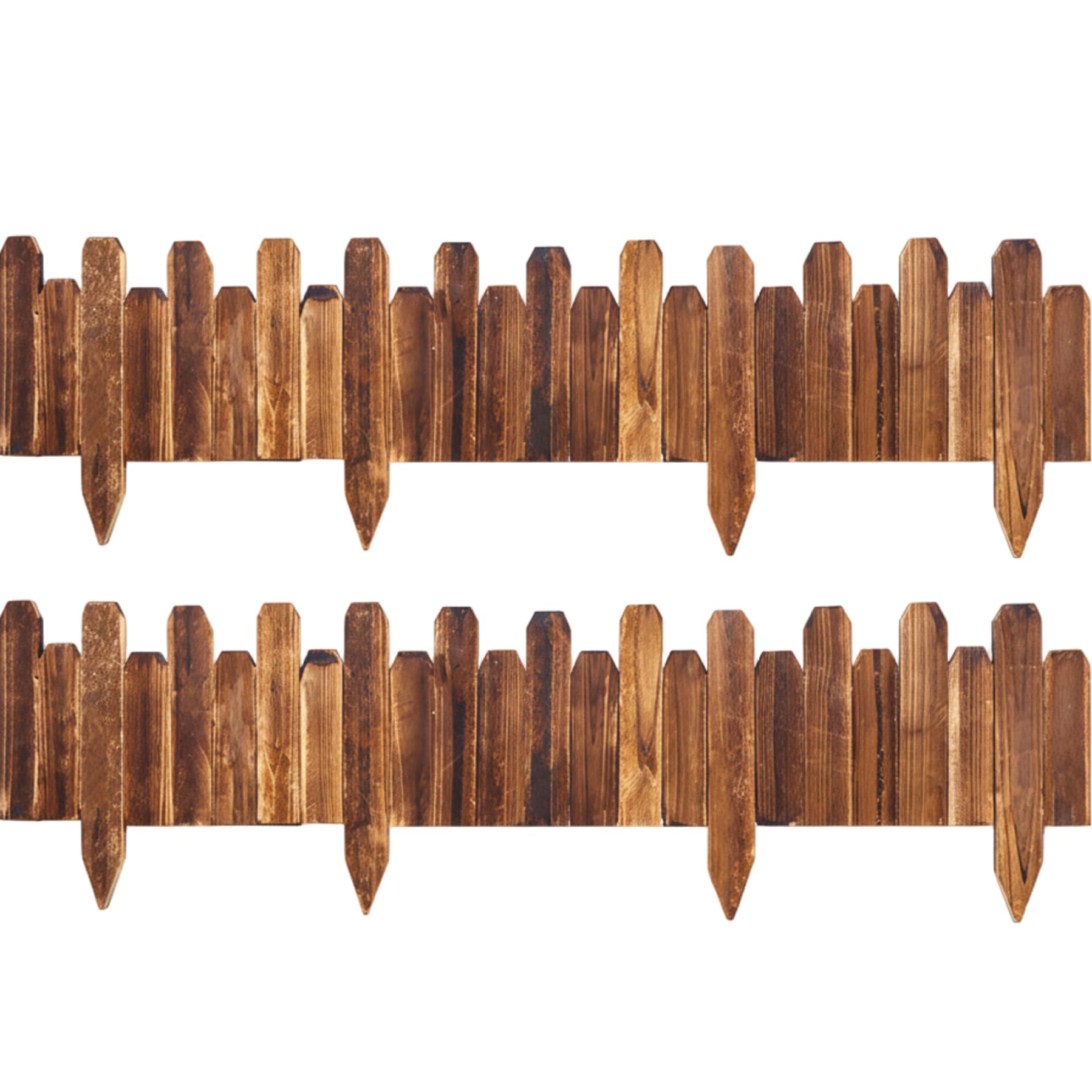 Bordure paysage flexible en bois résistante aux intempéries pour parterres et pelouse lot de 2