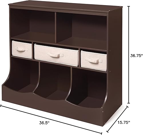 Miniatura 3 de Unidad de almacenamiento Badger Basket con tres cestas., Espresso Espresso,Gris antracita,Gris Oscuro,Nube gris/blanco,Gris,Blanco/Gris