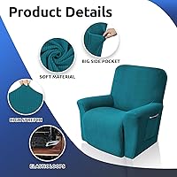 Vista 7 de KEKUOU Fundas para silla reclinable, fundas elásticas para sillón reclinable, fundas para sofá reclinable de 1 pieza con protector de muebles