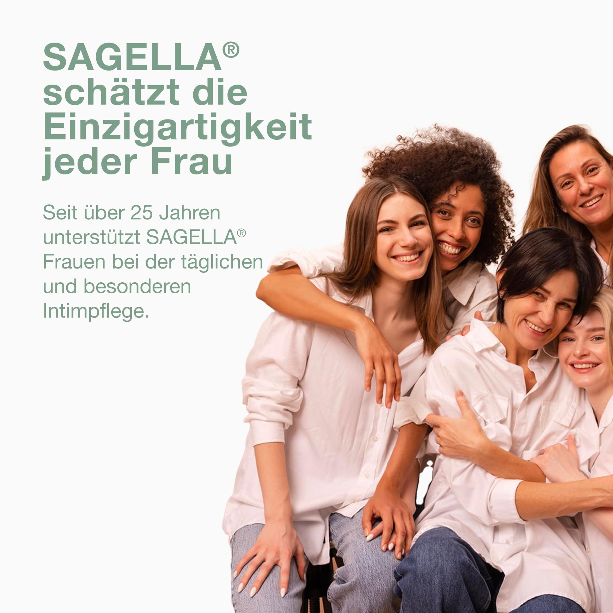 SAGELLA® poligyn 50+ Intensive Feuchtigkeit Vaginalzäpfchen - Hormonfrei - Linderung bei Trockenheit und Beschwerden in den Wechseljahren - Mit Hyaluronsäure und Aloe Vera - 10 Zäpfchen x 2 g