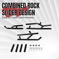 Vista 3 de A & UTV PRO Nerf Bars - Deslizadores de rocas para Can-Am Maverick X3 MAX 2017-2025 de 4 plazas, barras laterales combinadas para árboles, tubo