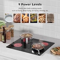 COVERCOOK 60 cm beépíthető üvegkerámia főzőlap 4 zónás érintésvezérlés 9 fokozat 4