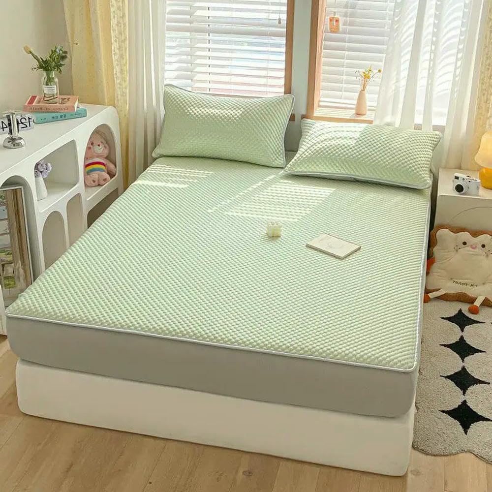 Tapete Doudou de seda fresca de verano, color sólido, totalmente cerrado, lavable a máquina, suave y transpirable, para bebés, zona de juego segura, ideal para la comodidad del bebé.