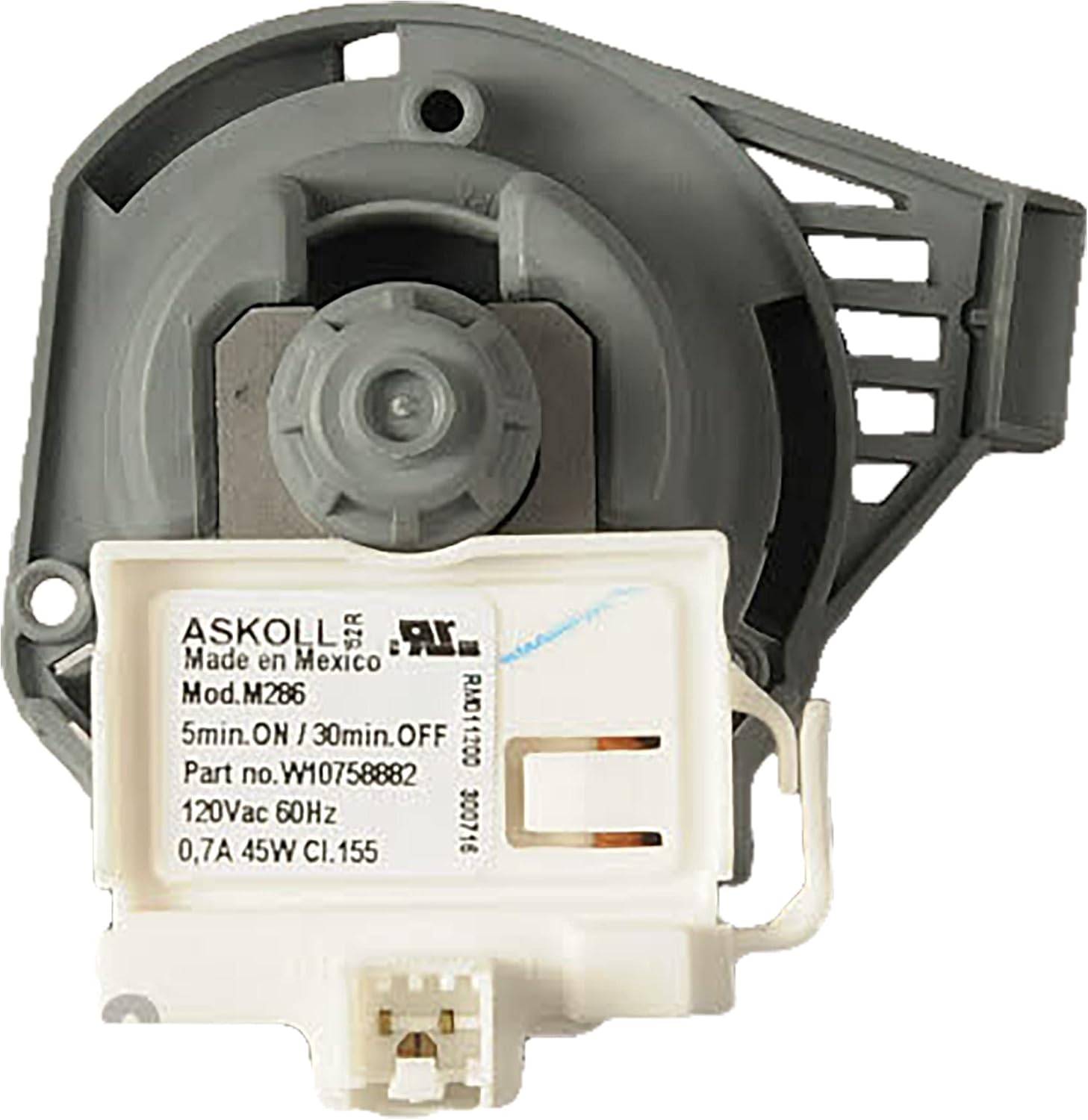 Whirlpool W10914557 Dishwasher Drain Pump